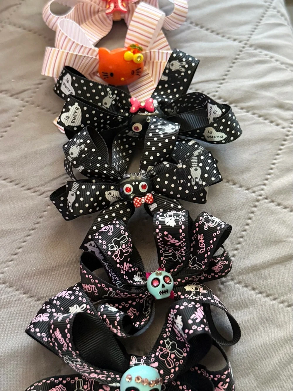 Assorted Kids Hair Bows Pack — Pink, Mint, Yellow, Black, White